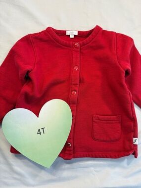 Jacadi Paris - Bright Red Button-Up Cardigan